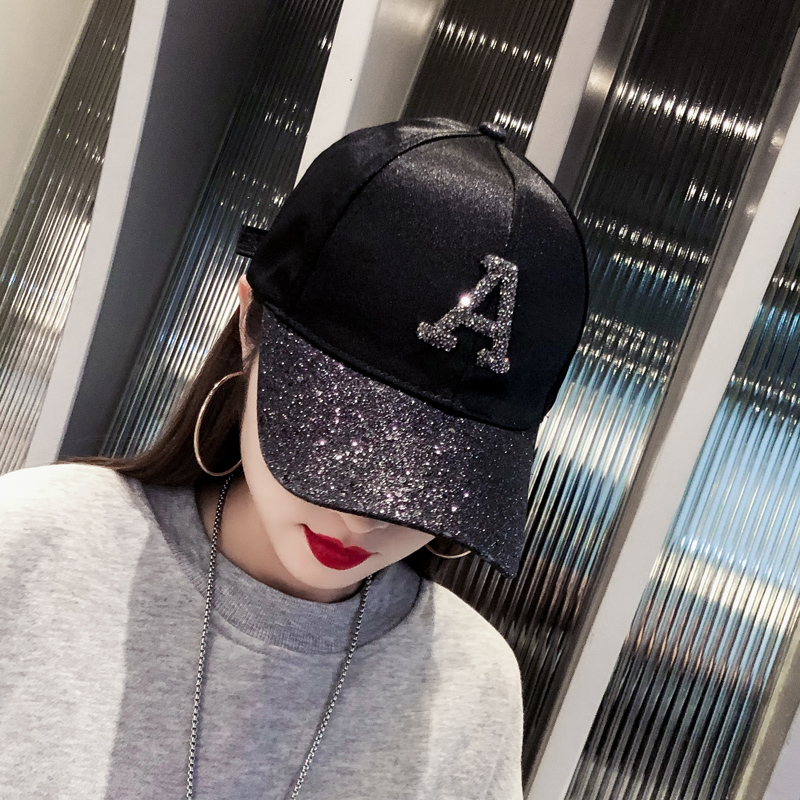 Cap Child Han version Tidal Duck Tongue hat Bright Sheet Drilling Net Red BEACH HAT SPRING AUTUMN SUMMER SEASON 100 HITCH BASEBALL CAP