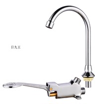 All copper foot faucet switch Kitchen restaurant Basin foot valve medical single cold laboratory faucet