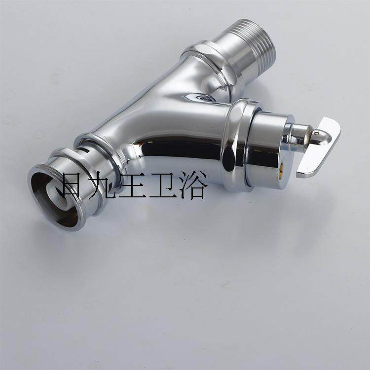 Full copper knob type toilet quick open squatting pan flushing valve stool flushing valve squatting pit hand torsion angle type switch