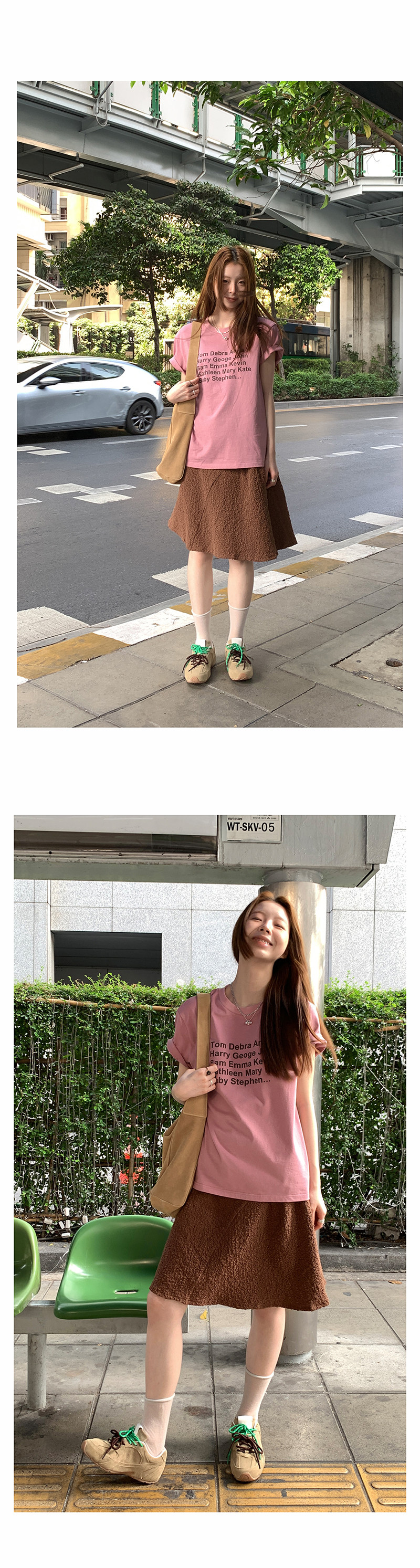 Hellooo Eat двухцветная футболка с принтом букв весна 2025 свободная универсальная винтажная с круглым вырезом короткий рукав