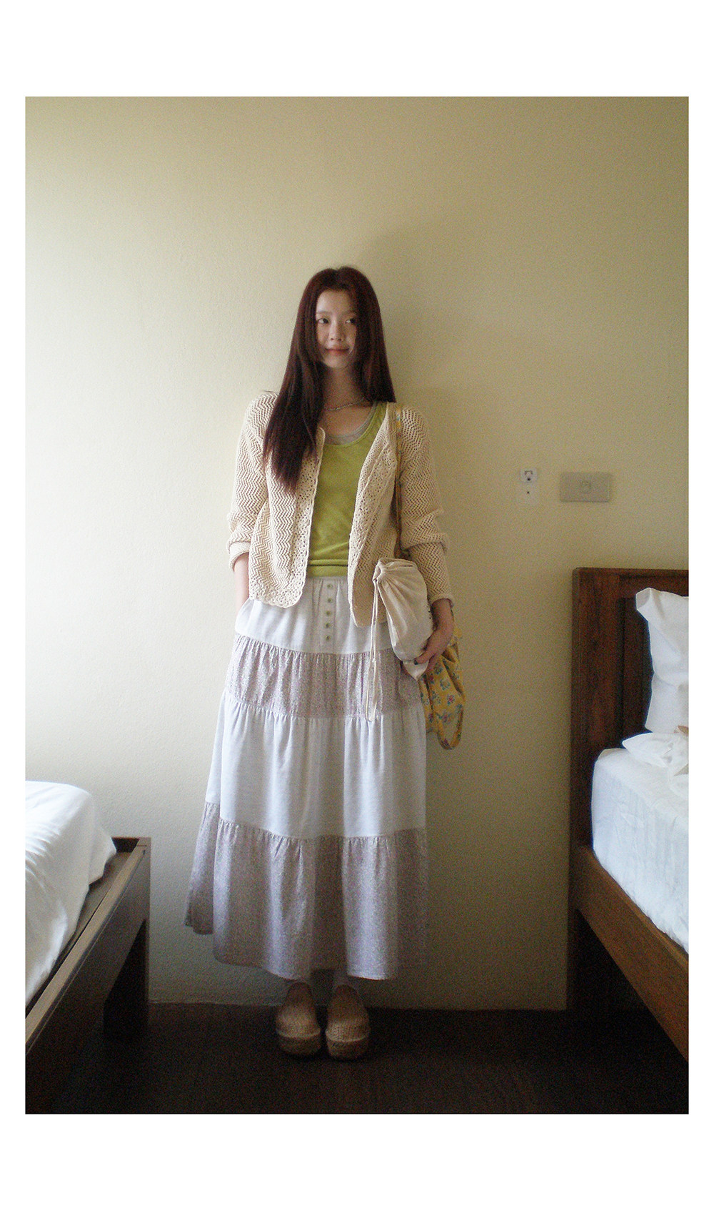 HelloooEat дизайнерская юбка-трапеция с цветочным принтом и вельветовыми вставками весна-лето корейский стиль