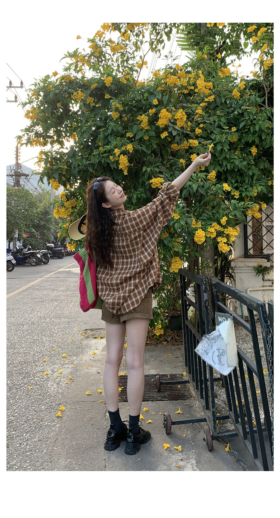 HelloooEat ретро универсальная рубашка в желтую клетку ранняя весна корейский стиль свободная повседневная стройнящая куртка на пуговицах