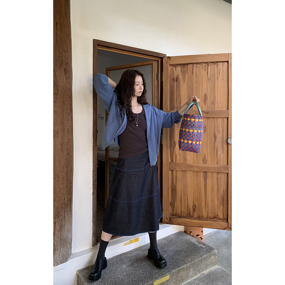 HelloooEat базовая майка с круглым вырезом приталенная в рубчик без рукавов