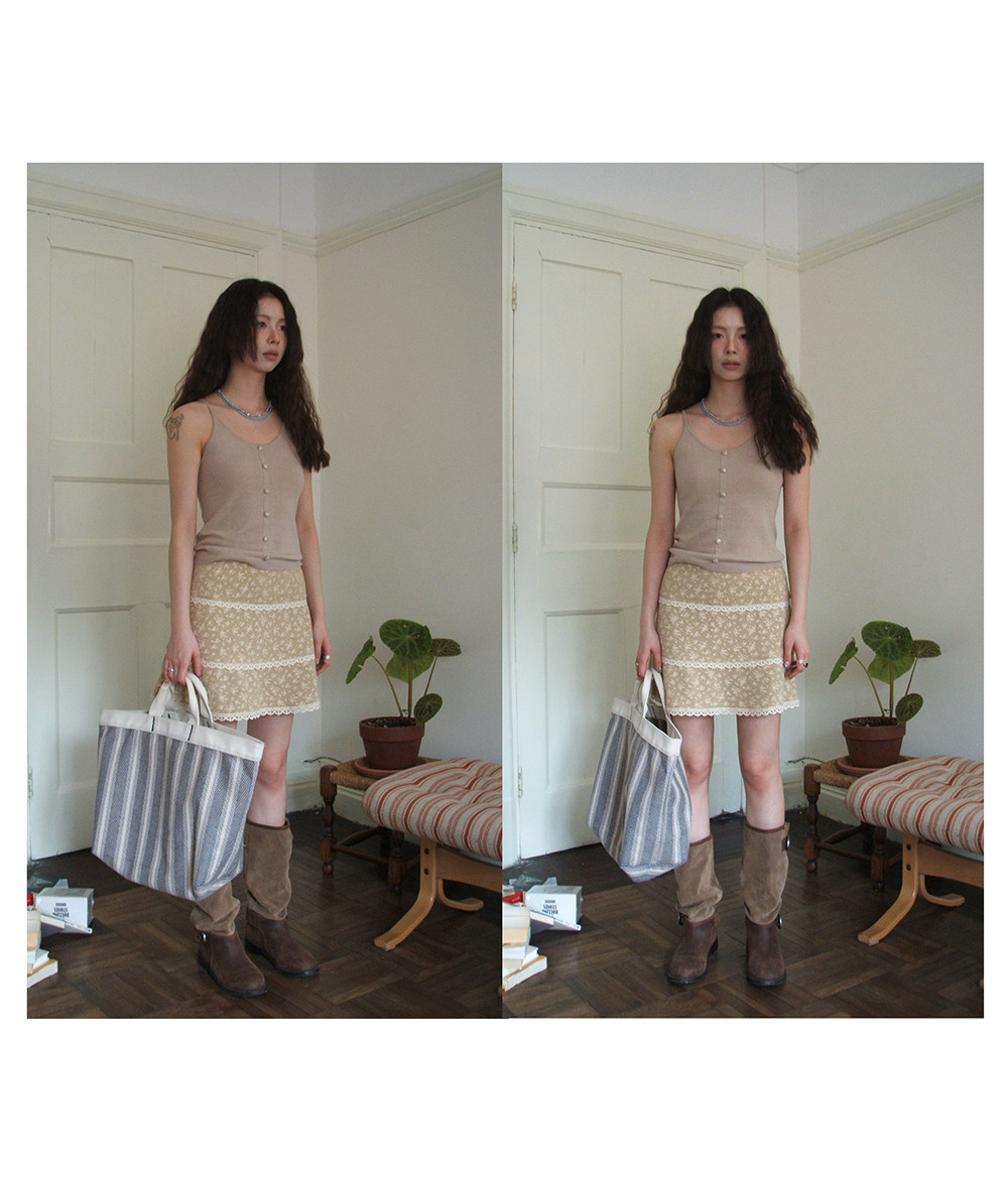 Hellooo Eat винтажная юбка-трапеция с цветочным принтом и кружевными вставками лето 2025