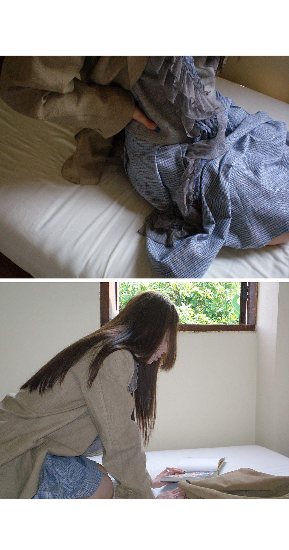 Hellooo Eat свежая сине-фиолетовая клетчатая юбка 2025 ретро плиссированная клетчатая стройнящая длинная юбка