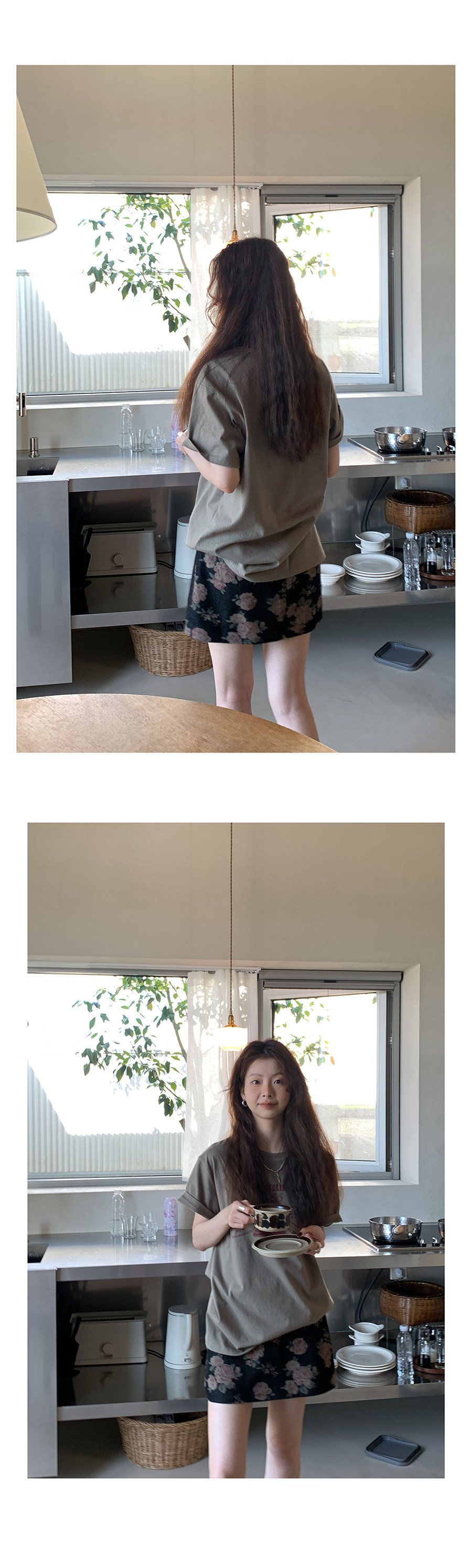 Hellooo Eat корейская футболка с круглым воротом и принтом 2024 летняя хлопковая тонкая модель с короткими рукавами трех цветов