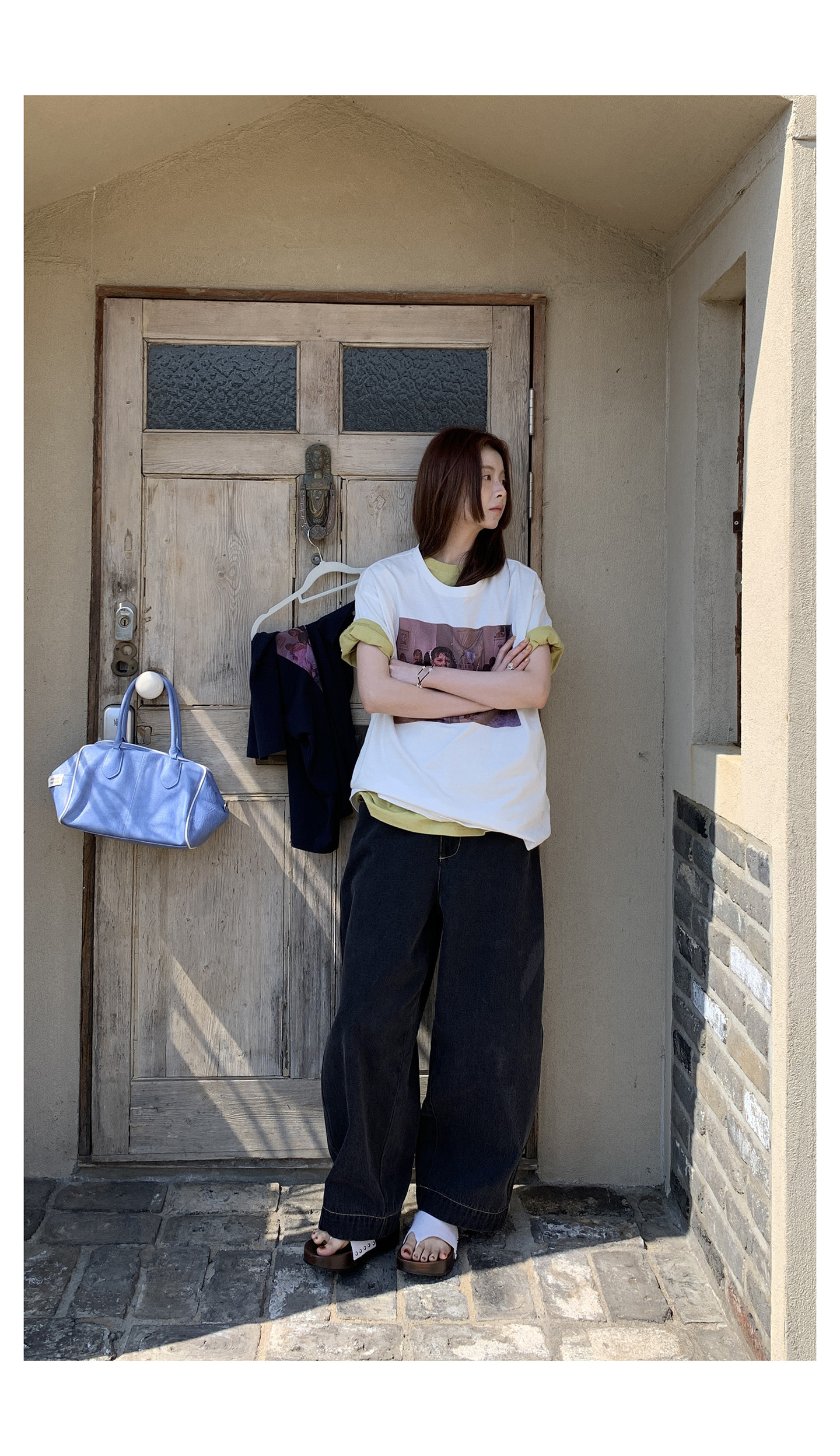 HelloooEat Винтажные джинсы с контрастной строчкой, свободные широкие женские брюки весна-лето