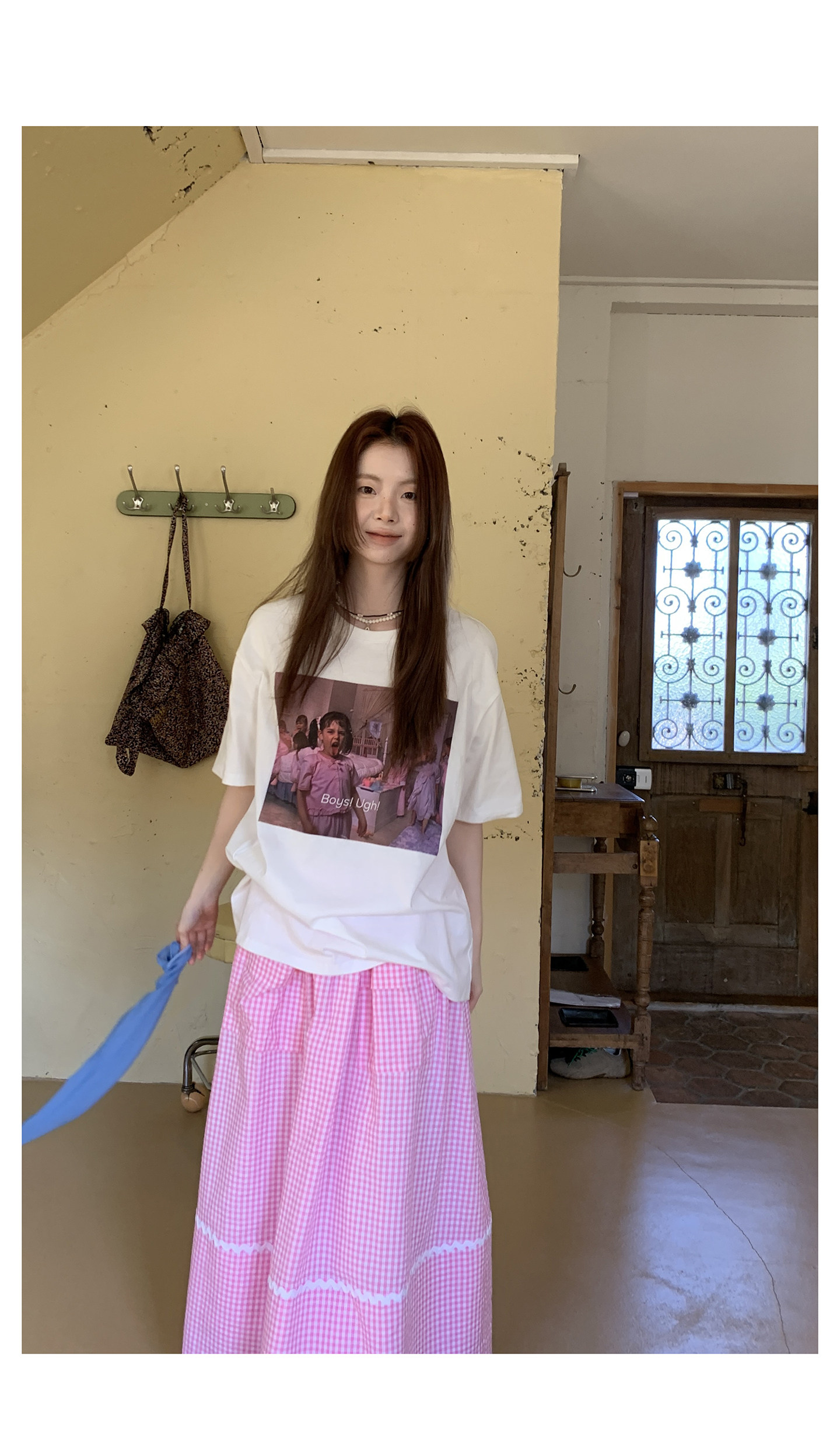 HelloooEat корейская футболка с принтом короткий рукав весенне-летняя круглый вырез повседневная универсальная