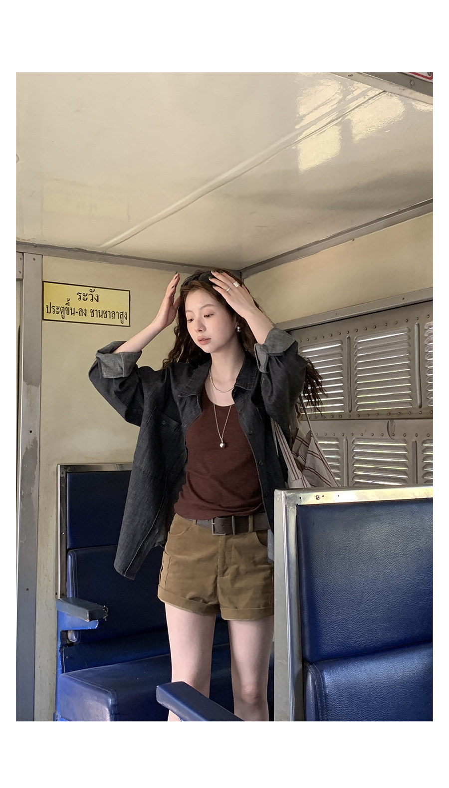 HelloooEat вельветовые шорты с карманами цвета хаки прямого кроя повседневные брюки