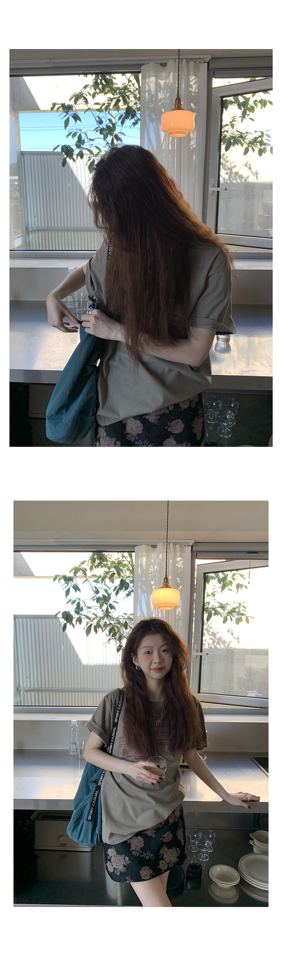 Hellooo Eat корейская футболка с круглым воротом и принтом 2024 летняя хлопковая тонкая модель с короткими рукавами трех цветов