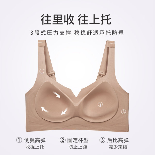 Tingmei 4th generation pull-up anti-sagging push-up bra ສໍາລັບແມ່ຍິງທີ່ມີເຕົ້ານົມຂະຫນາດນ້ອຍ, ເຕົ້ານົມຮອງ, ປັບການຮອງອ່ອນ, bra ບໍ່ມີ seamless ແລະກັບຄືນໄປບ່ອນທີ່ສວຍງາມ