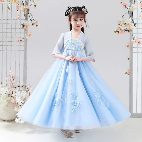 Летнее тонкое весеннее детское ханьфу, китайский стиль, детская одежда