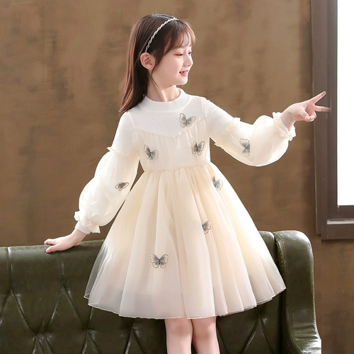 Флисовое платье, осенняя детская юбка, зимний демисезонный наряд маленькой принцессы, коллекция 2023, в западном стиле