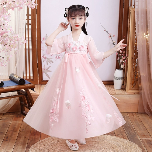 Летнее тонкое весеннее детское ханьфу, китайский стиль, детская одежда