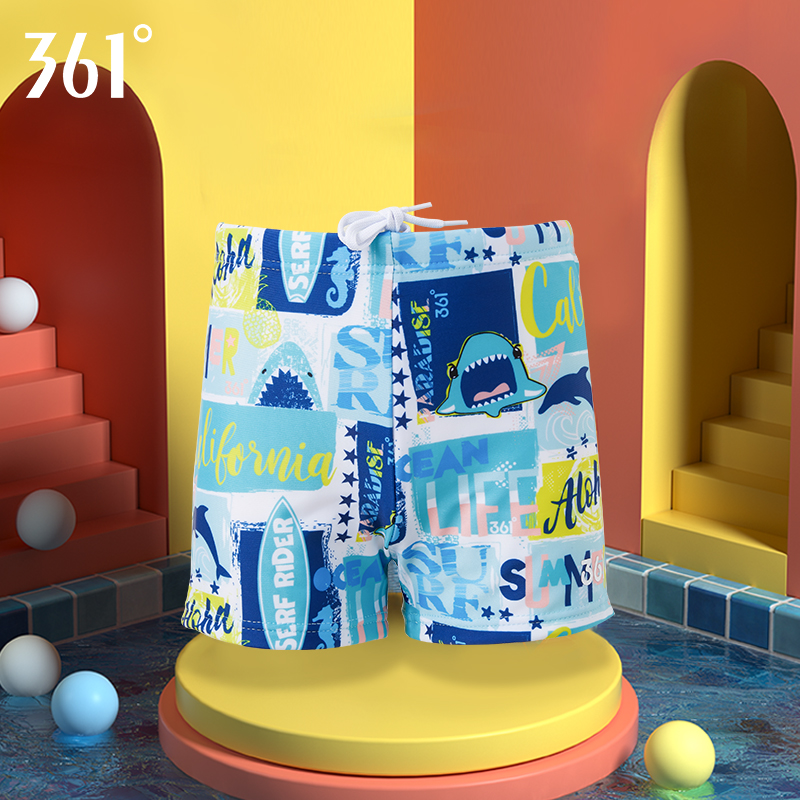 361 Degree children's swimming trunks 2021 new boy swimming trunks middle boy professional quick-drying breathable swimwear