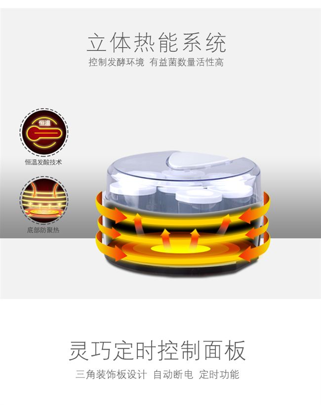 Máy làm sữa chua Rc-l2 tự động mini 6 + 1 ly thủy tinh đa chức năng máy natto dung tích lớn - Sản xuất sữa chua