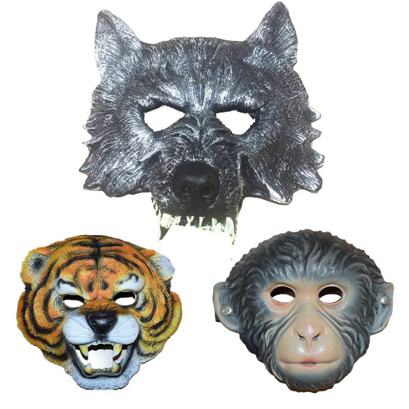 Environmental frenendly Pù woolf head tiger mask factory dire