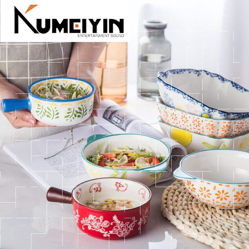 creative ceramic salad bowl household rice bowl tableware