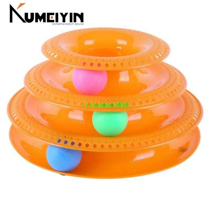 3 3 Layer Toy Pet tower balls Dish Cat Toys Funny Cat Track In