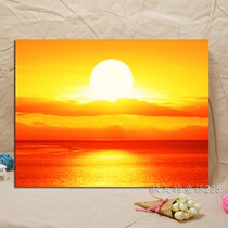 Sun hanging painter Home decoration painting Living room mural corridor Bedroom painting Sea sunrise Feng Shui painting Painting with the sun