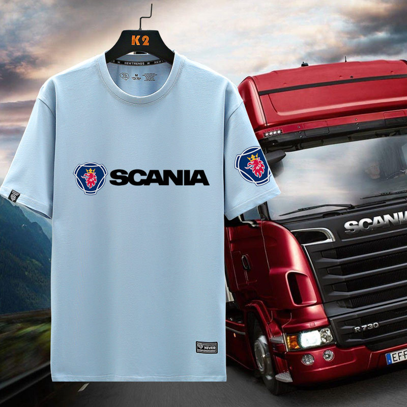 Scania Saab Car ins Heavy Truck Driver Short-Sleeved T-Shirt for Men and Women Summer Clothing Jl