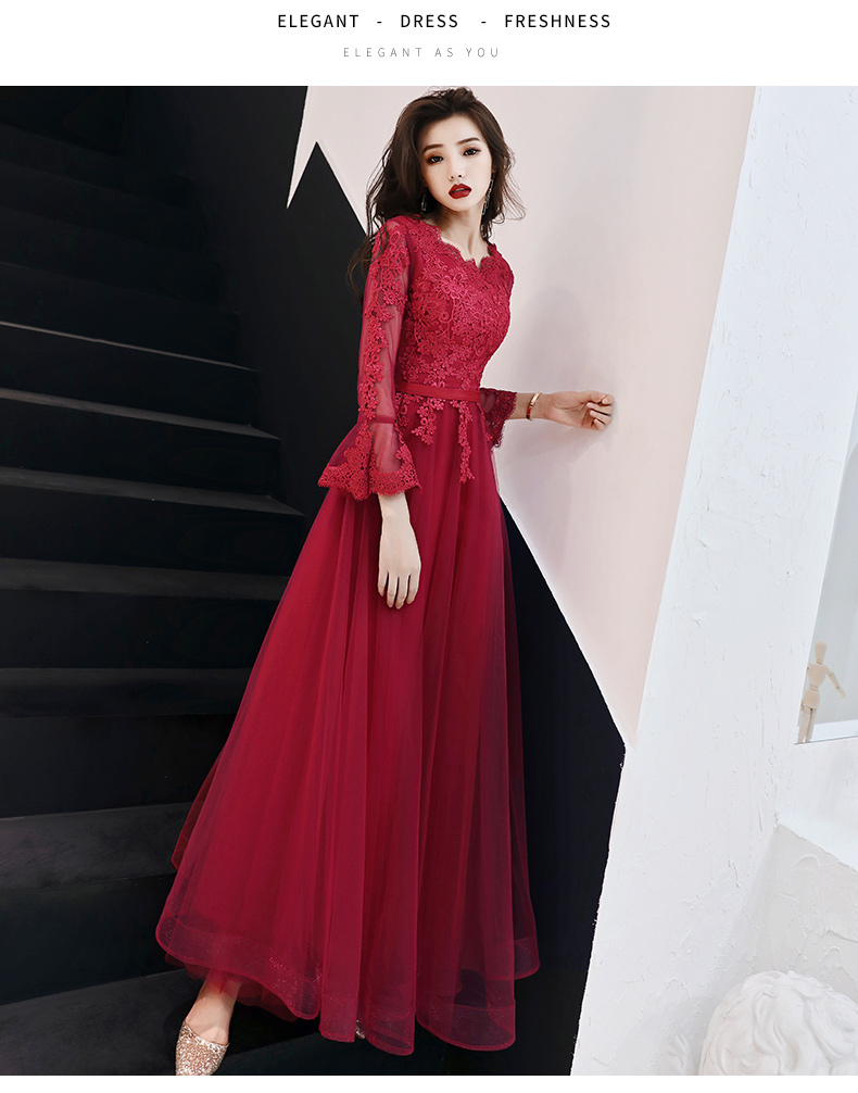 Robe de soirée manchon de cloche - Ref 3213254 Image 19