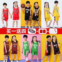 Red basketball uniform childrens training suit cool performance suit Chinese team red six kindergarten girl