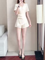 2021 summer new net red Korean version spring and autumn jumpsuit womens clothing slim temperament jumpsuit female waist shorts