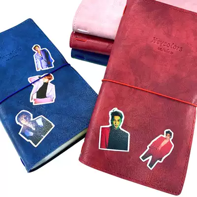 Card book Business card book Retro PU leather small card storage collection book Business card polaroid large capacity colorful grid