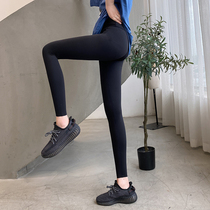 Shark skin beating bottom pants woman outside wearing summer elastic fat MM Barbie liquid pants bodybuilding yoga sports slim leg pants