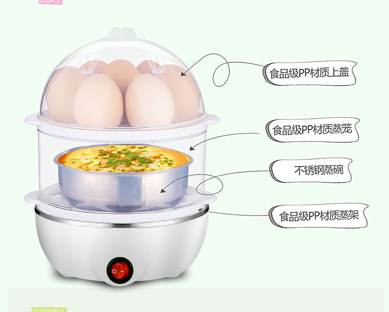 ca nấu mì siêu tốc hàn quốc Nồi nấu trứng inox gia dụng Máy hấp trứng đa chức năng Máy đánh trứng một lớp và hai lớp tự động tắt nguồn - Nồi trứng 	nồi lẩu mini nào tốt