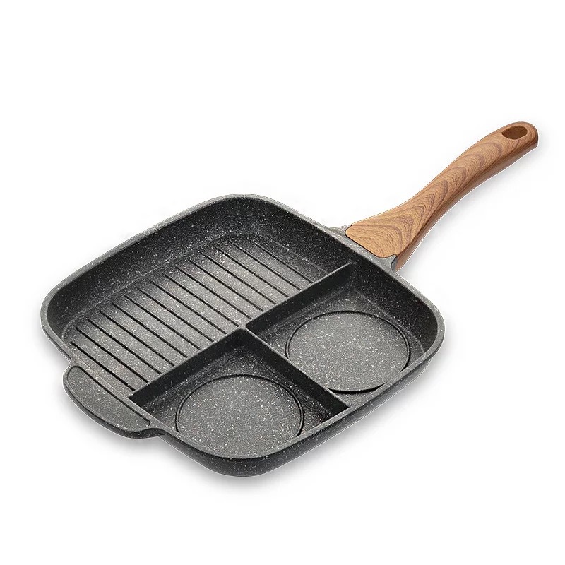 Batch ~ hair multifunction three - one multiple frying pan separates wheat meal stone without adhesive steak pan flat grid pot