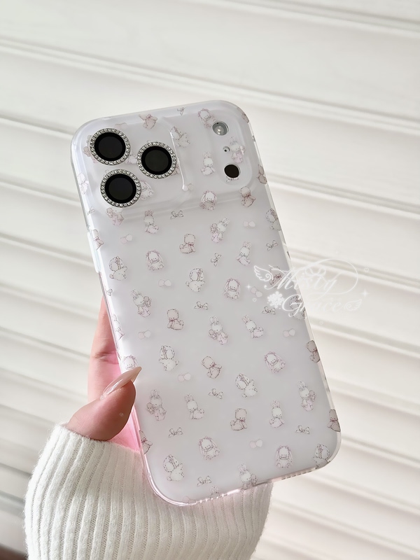 【Little Rabbit Design】Sold Out, No Restock - Original Double Layer Imd Precision Hole Sand Texture Rounded Edge Case