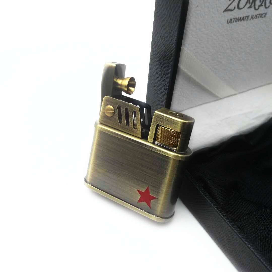 ZORRO Suluo Winter Light Creative Personality Old-fashioned Retro Kerosene Windproof Pure Copper Ejection Lighter