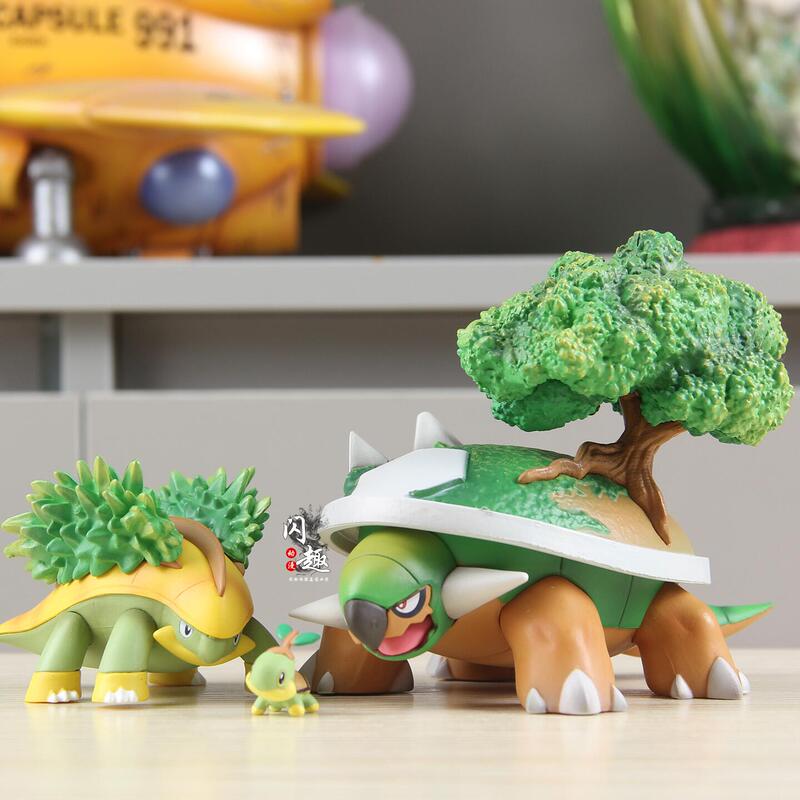 Pocket Magical Grass Turtle, Forest Turtle, Soil Turtle, Turtle Evolution Set, Figurine, Anime Model, Ornament, Gift Pocket Magical Grass Turtle, Forest Turtle, Soil Turtle, Turtle Evolution Set, Figurine, Anime Model, Ornament, Gift