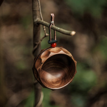 Thous Winds Linglong Cup Outdoor BC Mountain Family Black Walnut Coffee Cup Solid Wood Cup