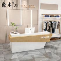 Clothing store Simple modern retro cashier Beauty salon front desk counter Company reception desk Restaurant bar table