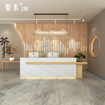  Simple modern cashier Clothing store bar New Chinese beauty salon imitation marble company front desk reception