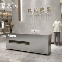  Modern and simple stainless steel cashier Restaurant milk tea shop bar clothing shop small industrial style counter reception