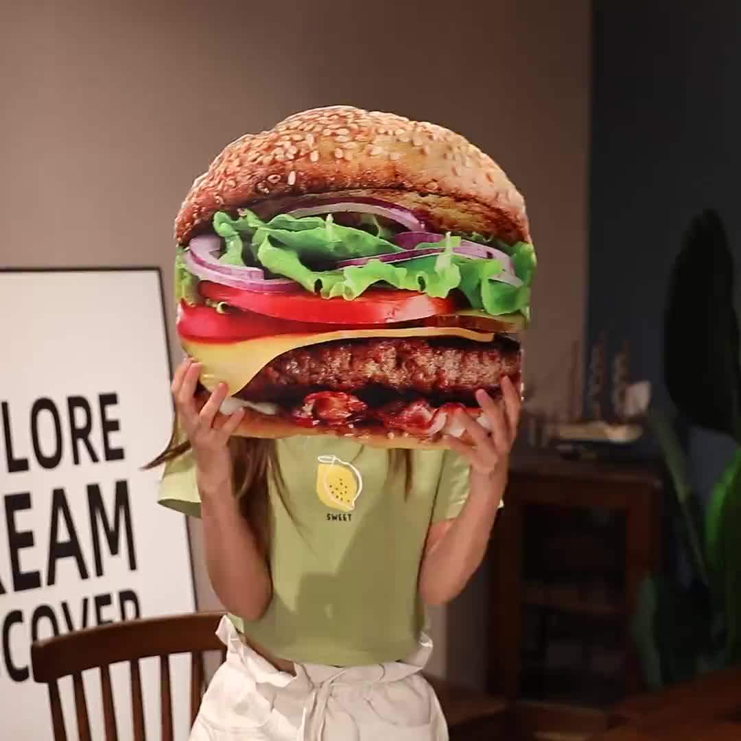 New Soft Stuffed Simulation Food Plushie Bread/Hamburger/Pizza/Hot