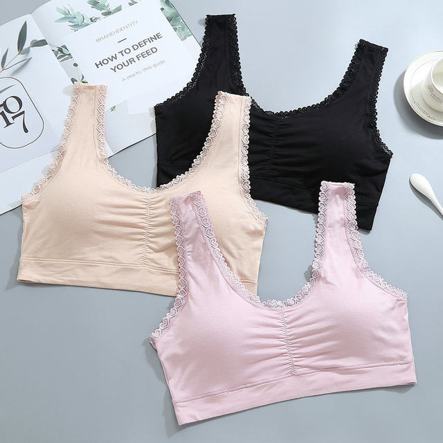 Large size modal elderly underwear mother bra middle-aged and elderly vest  women's cotton bra without