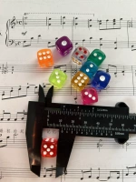 Акриловые многоцветные игральные кости, 10 шт