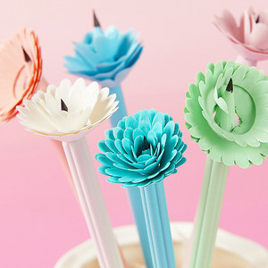 Engraved Name Elementary School Student Flower Pencil Children's Cute Fresh Cartoon Back-To-School Supplies Hb Refill Class Prizes
