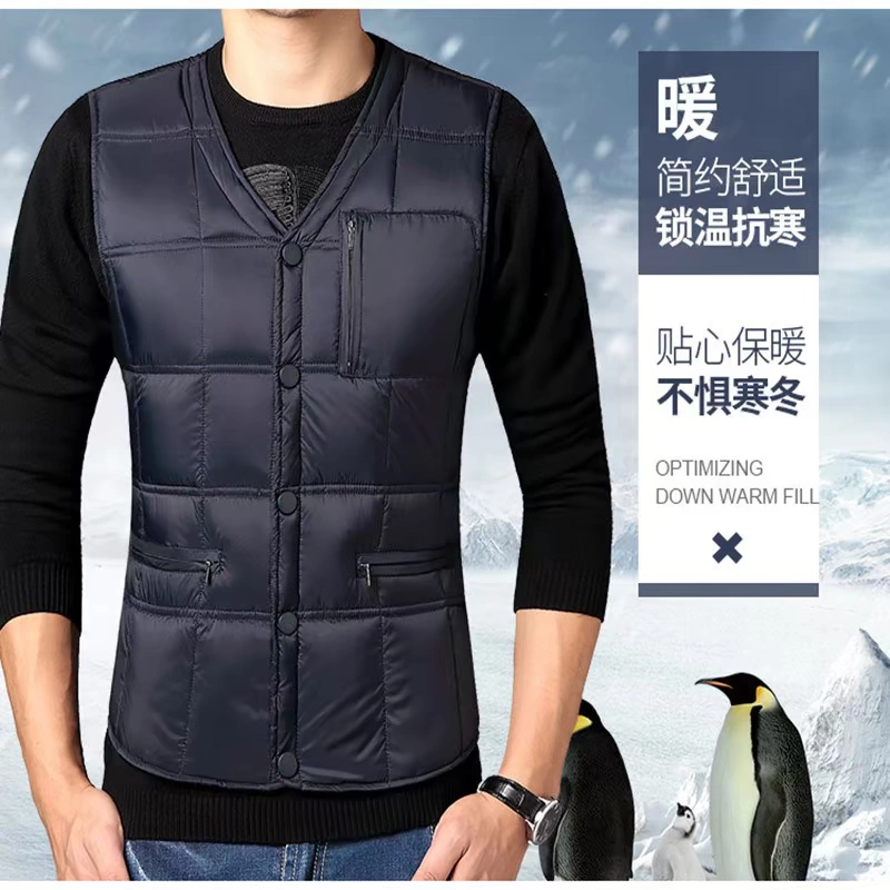 . Áo vest nam xuống mùa thu nam 2019 mùa đông và mùa đông ấm áp và trắng lạnh xuống áo khoác vest vest nam vest hợp thời trang - Lót