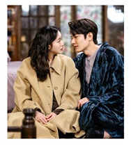 Yellow gentle double-sided cashmere coat womens long 2020 new autumn and winter high-end loose woolen coat