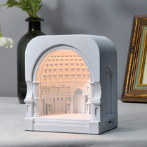 Pantheon Table Lights presents bedroom headlights concrete cement decoration small night lamp table lamp fitting industrial wind