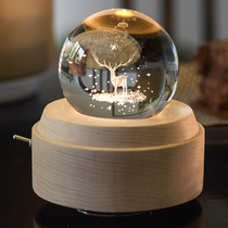 Crystal Ball Elk Music Box Music Box 10-year-old girl birthday gift girl girlfriend boyfriend Mid-Autumn Festival gift