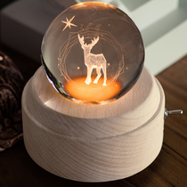 jeancard Elk Crystal Ball Music Box Music Box Girls Birthday Gifts Girlfriend Wife Valentine Gifts