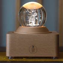 Little Prince Rose Crystal Ball Music Box Bluetooth Audio Birthday Wedding Gift for Newcomer Girls