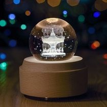 Sky City Music Box Music Box Music Box Crystal Ball Carousel Girl Birthday Gift Coaxed Girlfriend Artifact